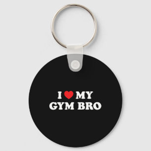 Porte-clés I Love Heart My Gym Bro Funny Fitness Workout