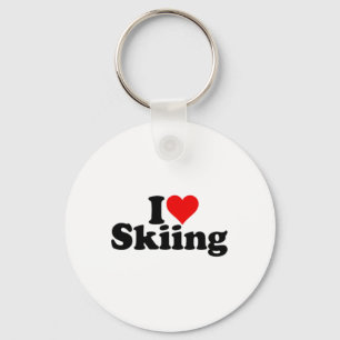 Porte-clés I Love Heart Ski Skis Snowboard