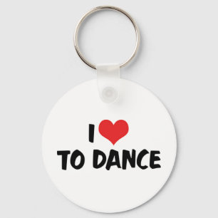 Porte-clés I Love Heart To Dance - Ballet Tango Waltz Lover