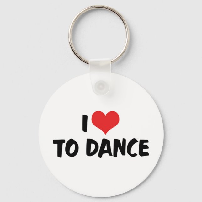 Porte-clés I Love Heart To Dance - Ballet Tango Waltz Lover (Recto)