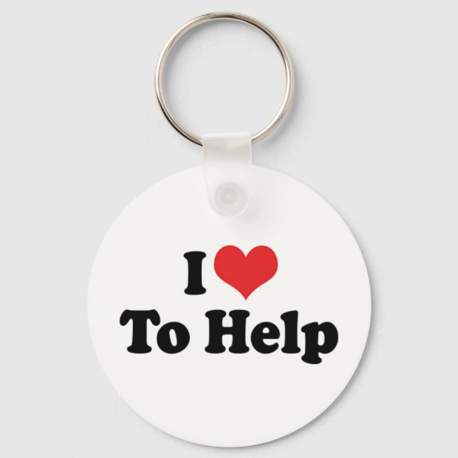 Porte-clés I Love Heart To Help - Charity Work Helper (Recto)