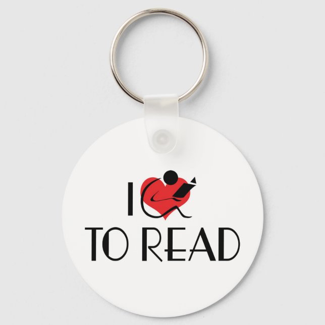 Porte-clés I Love Heart To Read - Book Lover (Recto)