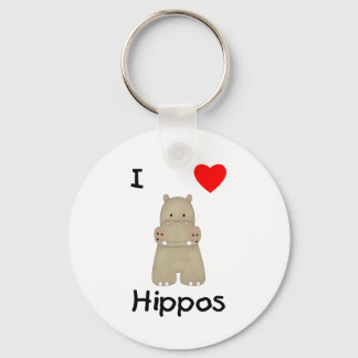 Porte-clés I Love Hippopotames (3)