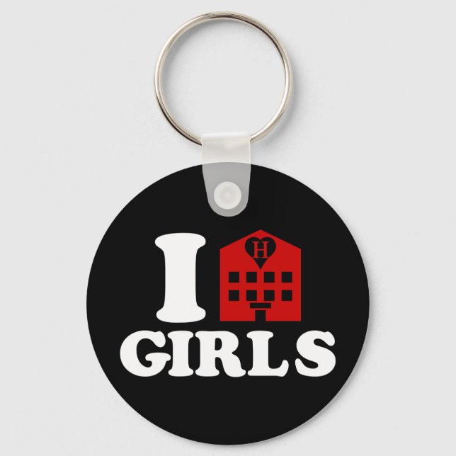 Porte-clés I Love Hotel Girls (Recto)