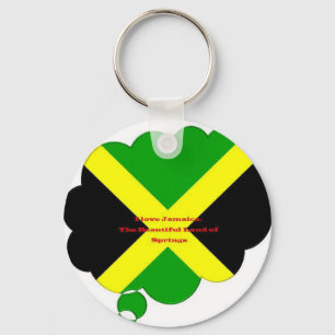Porte-clés I Love Jamaica Text on Flag Art Print