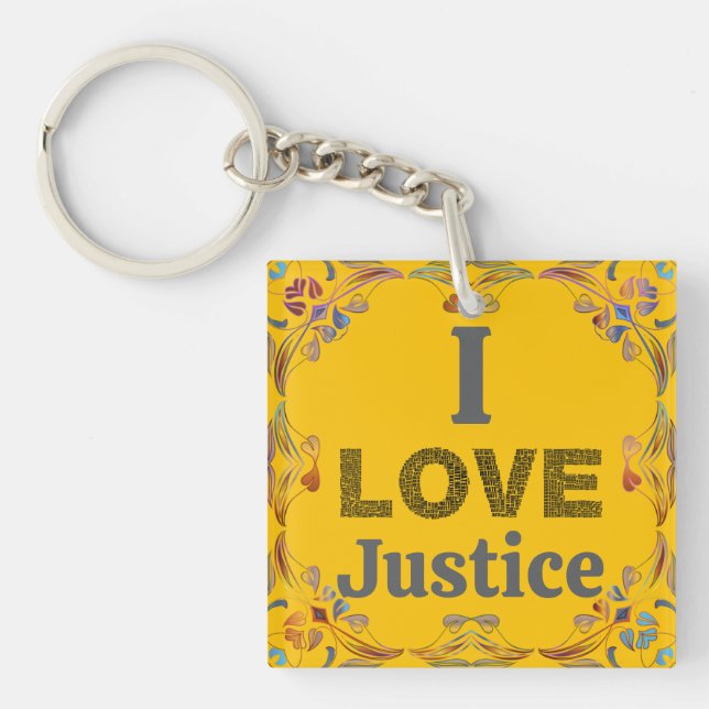 Porte-clés I Love Justice Keychain (Devant)