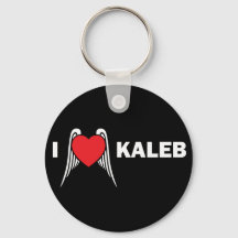 I Love Kaleb Round Porte - clé