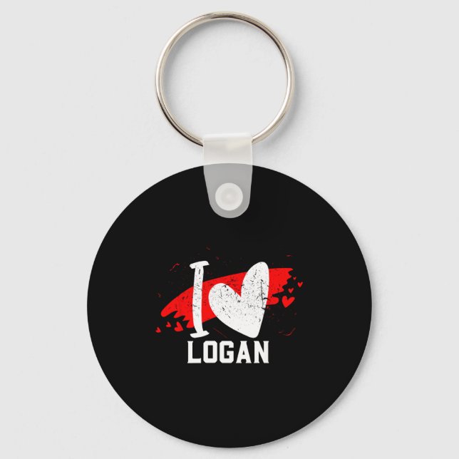 Porte-clés I Love Logan I Heart Logan  (Recto)