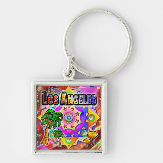 Porte-clés I LOVE Los Angeles Tropical Friends Porte - clé (Devant)