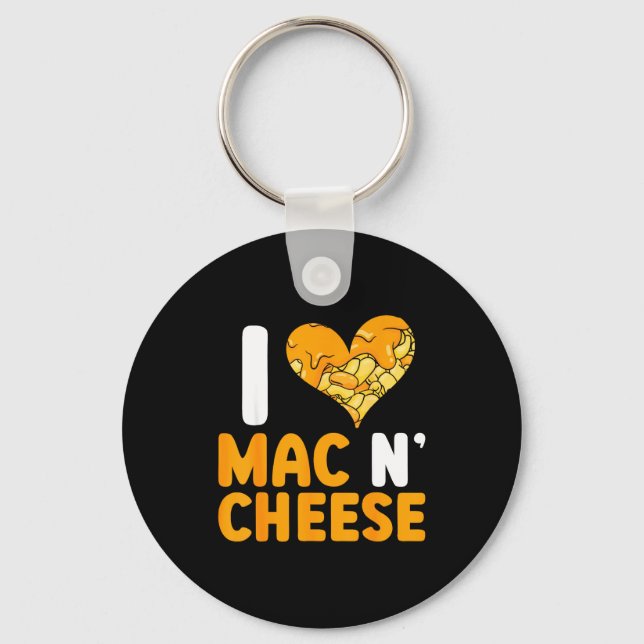 Porte-clés I Love Mac N' Cheese Funny Mac And Cheese  (Recto)