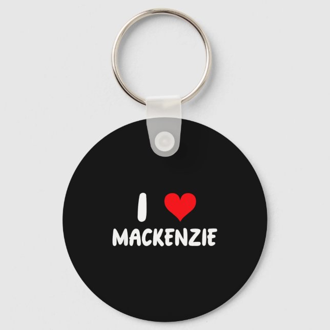 Porte-clés I Love Mackenzie - Heart - Name  (Recto)