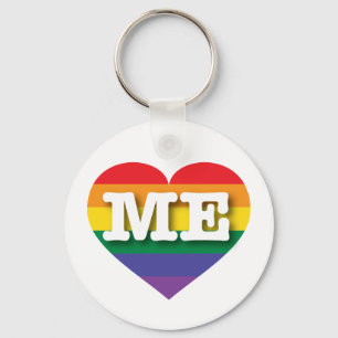 Porte-clés I Love Maine Rainbow Heart