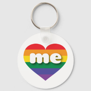 Porte-clés I Love Maine Rainbow Heart