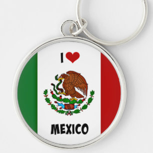 Porte-clés I Love Mexico, Mexican flag,
