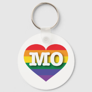 Porte-clés I Love Missouri Rainbow Heart