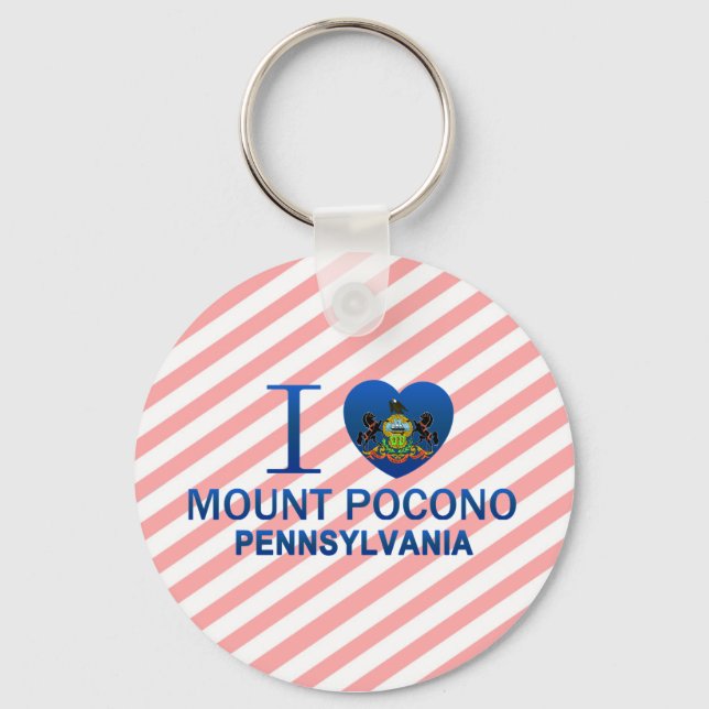 Porte-clés I Love Mount Pocono, PA (Recto)