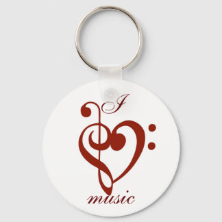 Porte-clés I Love Music Porte - clé