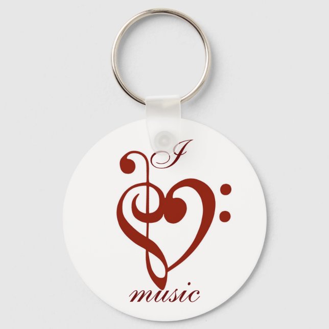 Porte-clés I Love Music Porte - clé (Recto)