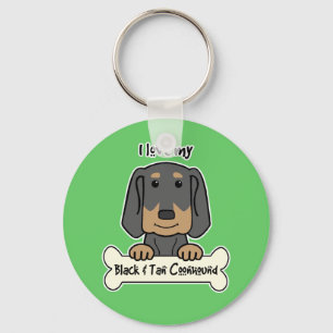 Porte-clés I Love My Black and Tan Coonhound
