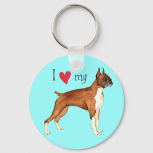 Porte-clés I Love my Boxer