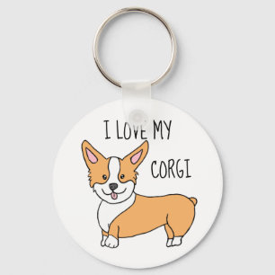 Porte-clés I Love My Corgi