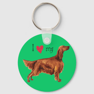 Porte-clés I love my Irish Setter