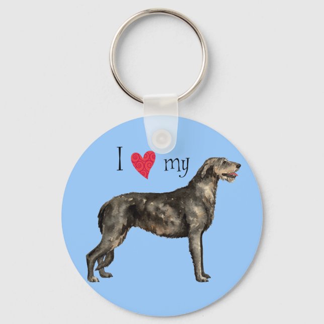 Porte-clés I Love my Irish Wolfhound (Recto)
