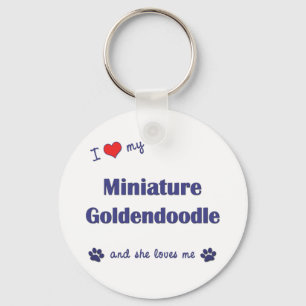 Porte-clés I Love My Miniature Goldendoodle (Female Dog)