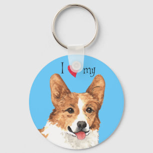 Porte-clés I Love my Pembroke Welsh Corgi