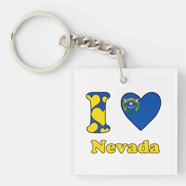 Porte-clés I love Nevada (Devant)