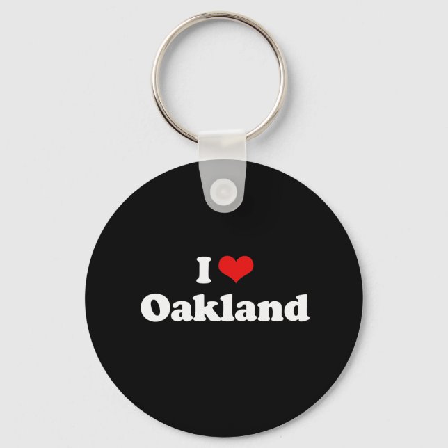 Porte-clés I Love Oakland Tshirt blanc (Recto)