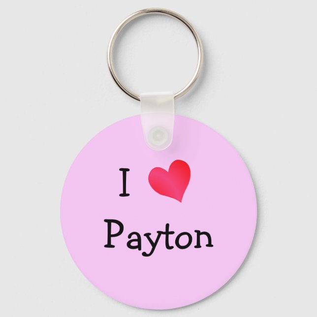 Porte-clés I Love Payton (Recto)