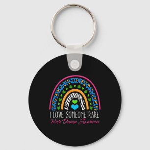 Porte-clés I Love Quelqu'Un Rare Zebra Rainbow - Rare Disease