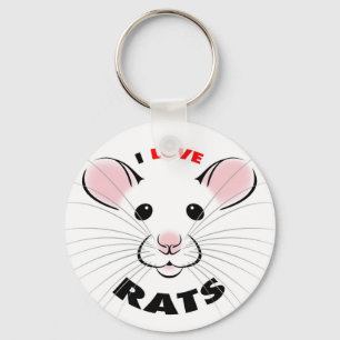 Porte-clés I Love Rats Porte - clé