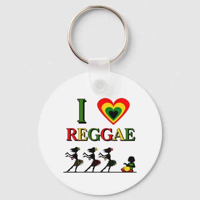 Porte-clés I Love Reggae (Recto)