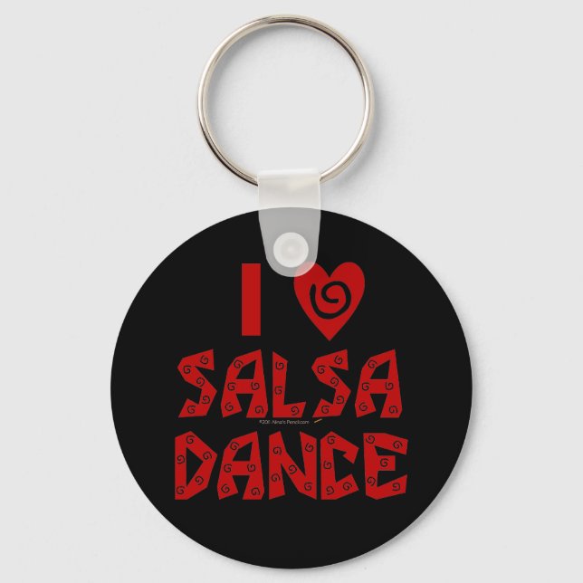 Porte-clés I Love Salsa Dance Custom Dancing Lover (Recto)