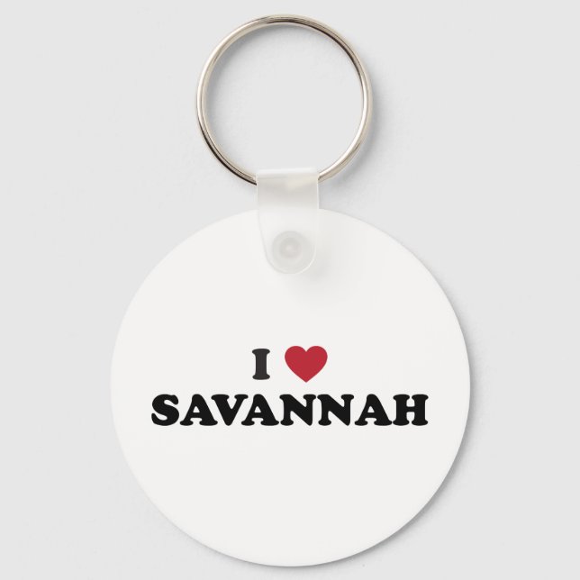 Porte-clés I Love Savannah Georgia (Recto)
