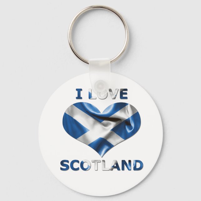 Porte-clés I Love Scotland Heart Flag (Recto)