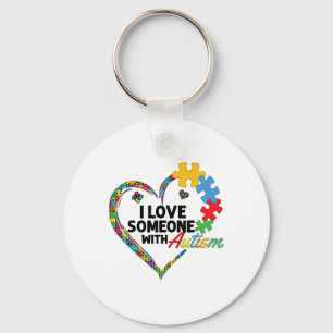 Porte-clés I Love Someone With Autism 3