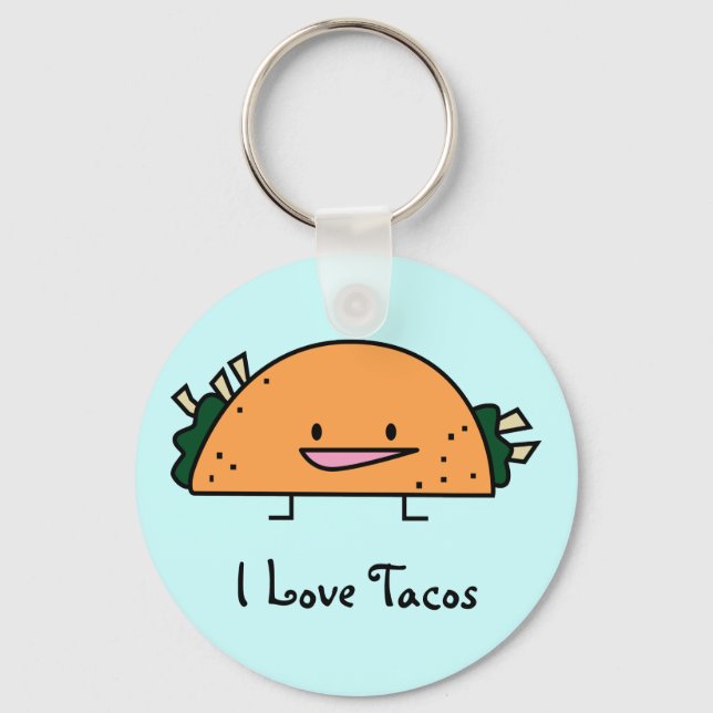 Porte-clés I Love Tacos Porte - clé (Recto)