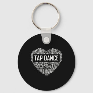 Porte-clés I Love Tap Dance Amoureux des chiens Danser Cadeau