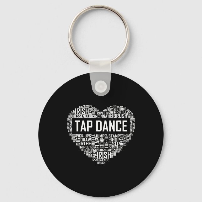 Porte-clés I Love Tap Dance Amoureux des chiens Danser Cadeau (Recto)