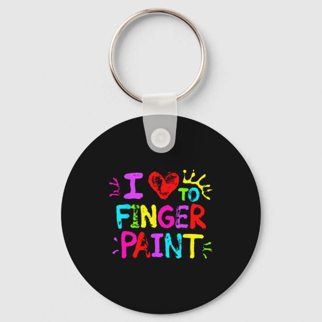 Porte-clés I Love To Finger Paint Couple Funny Valentine Day  (Recto)