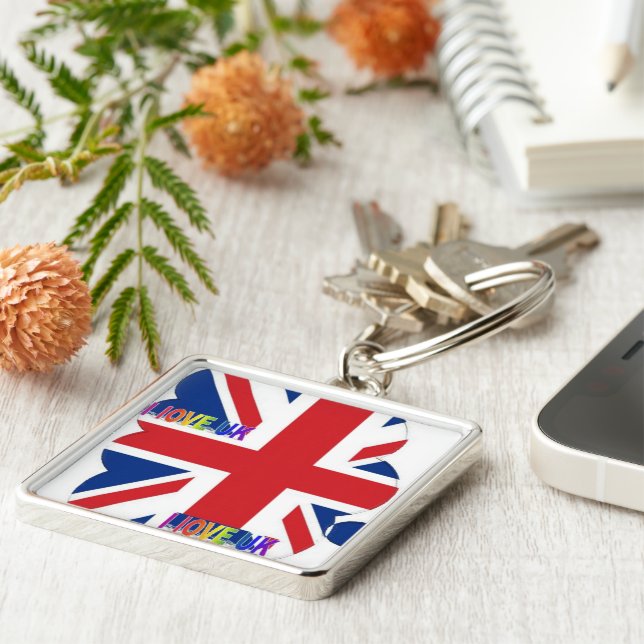 Porte-clés I Love UK Art Print (Côté)