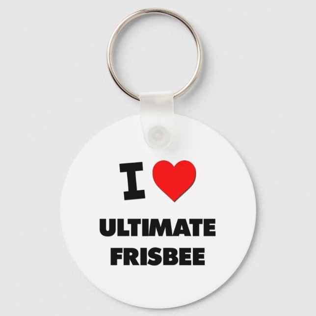 Porte-clés I Love Ultimate Frisbee (Recto)