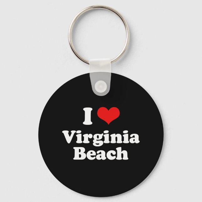 Porte-clés I Love Virgina Beach Tshirt blanc (Recto)