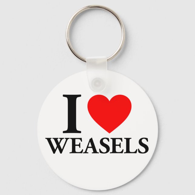 Porte-clés I Love Weasels (Recto)