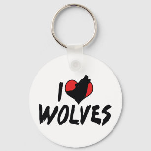 Porte-clés I Love Wolves Coeur - Loup Lover