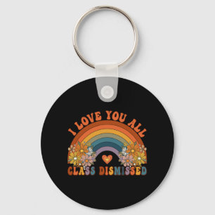 Porte-clés I Love You All Cl Enseignant renvoyé Super Rainbow