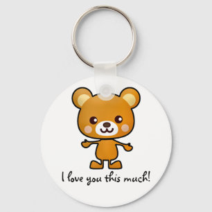 Porte-clés I Love You This Much Bear